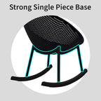Fauteuil à bascule moderne du milieu du siècle en plastique, pieds en plastique avec siège perforé respirant en forme d'œuf pour usage intérieur/extérieur