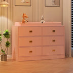 Commode de chambre à 6 tiroirs, commode avec table à langer