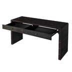Console d'entrée en bois courbé avec rangement, 2 tiroirs, rustique