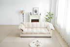 99.2  Chenille Comfort Deep Seat Sofa, Upholstered Fluffy Cloud Sofa