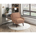 Fauteuil d'appoint contemporain confortable avec revêtement durable et pieds en bois massif