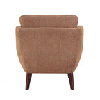 Fauteuil d'appoint contemporain confortable avec revêtement durable et pieds en bois massif
