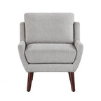 Fauteuil d'appoint contemporain confortable avec revêtement durable et pieds en bois massif
