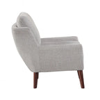 Fauteuil d'appoint contemporain confortable avec revêtement durable et pieds en bois massif