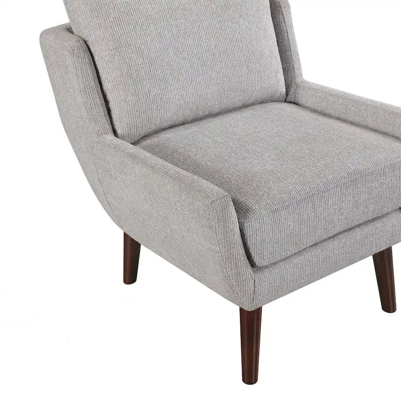Fauteuil d'appoint contemporain confortable avec revêtement durable et pieds en bois massif