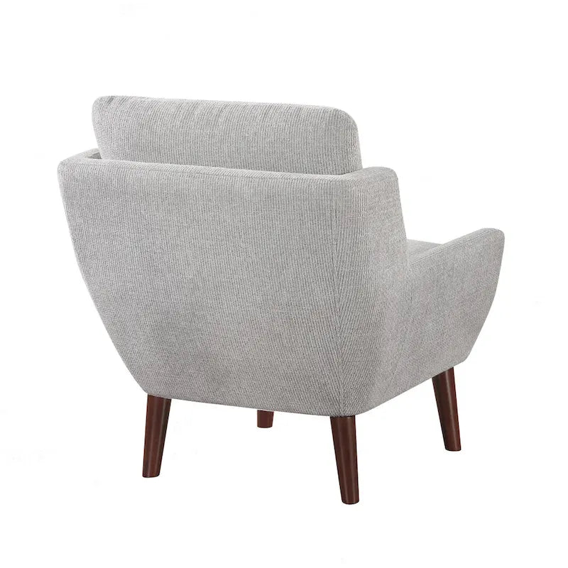 Fauteuil d'appoint contemporain confortable avec revêtement durable et pieds en bois massif