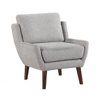 Fauteuil d'appoint contemporain confortable avec revêtement durable et pieds en bois massif