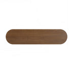 Console polyvalente mince avec étagère ouverte et grain de bois élégant pour le salon