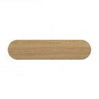 Console polyvalente mince avec étagère ouverte et grain de bois élégant pour le salon
