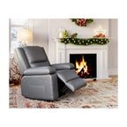 Fauteuil releveur inclinable en cuir avec chauffage et massage