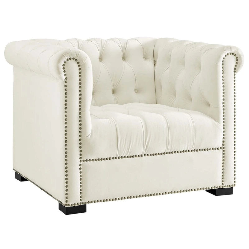 Fauteuil en velours haute performance