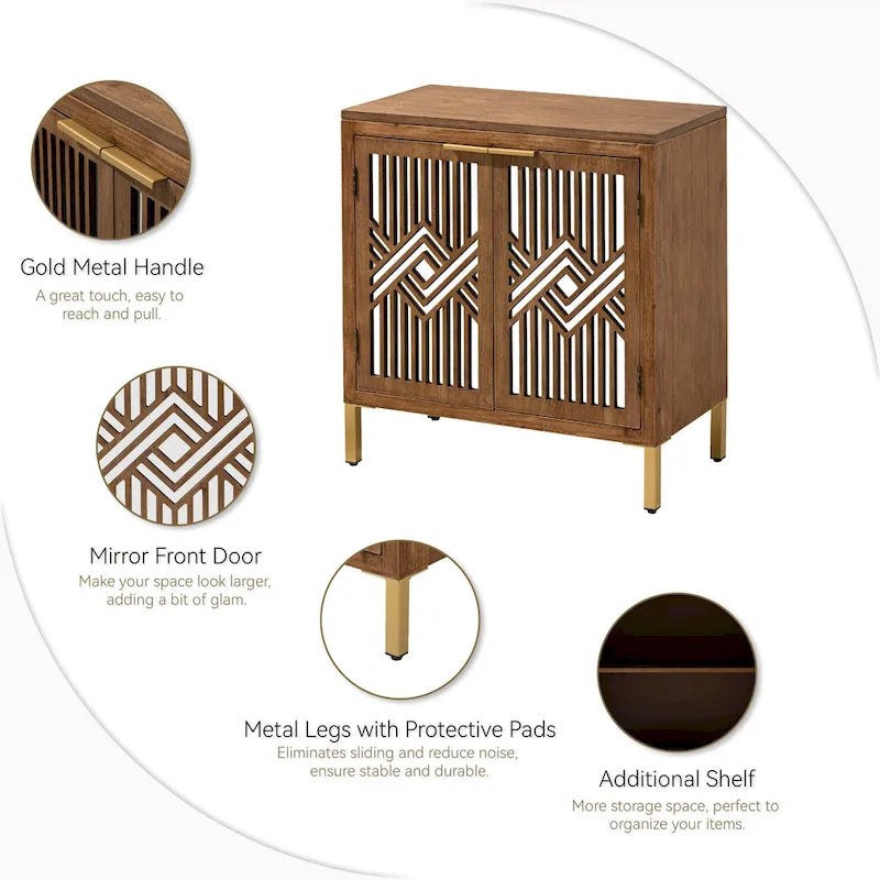 Buffet de rangement de ferme, armoire d'appoint en bois avec 2 portes pour le salon, le couloir, la chambre, la salle à manger