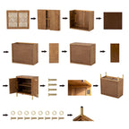 Buffet de rangement de ferme, armoire d'appoint en bois avec 2 portes pour le salon, le couloir, la chambre, la salle à manger