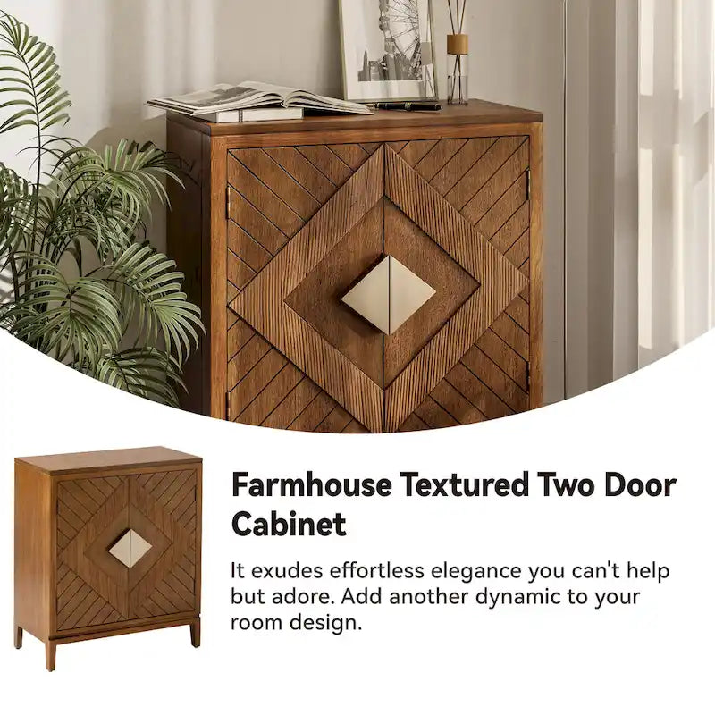 Buffet de rangement de ferme, armoire d'appoint en bois avec 2 portes pour le salon, le couloir, la chambre, la salle à manger