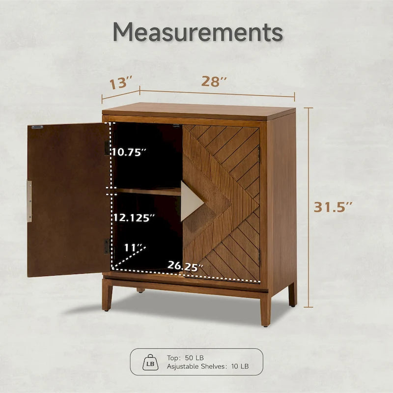 Buffet de rangement de ferme, armoire d'appoint en bois avec 2 portes pour le salon, le couloir, la chambre, la salle à manger
