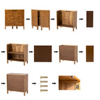 Buffet de rangement de ferme, armoire d'appoint en bois avec 2 portes pour le salon, le couloir, la chambre, la salle à manger