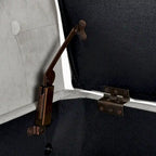 Banc de rangement canapé en velours gris tourterelle Arum