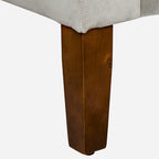 Banc de rangement canapé en velours gris tourterelle Arum