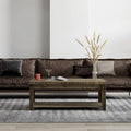 Table basse Joshua Creek de 48 pouces, aucun assemblage requis, finition bois de grange