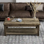 Table basse Joshua Creek de 48 pouces, aucun assemblage requis, finition bois de grange