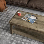Table basse Joshua Creek de 48 pouces, aucun assemblage requis, finition bois de grange