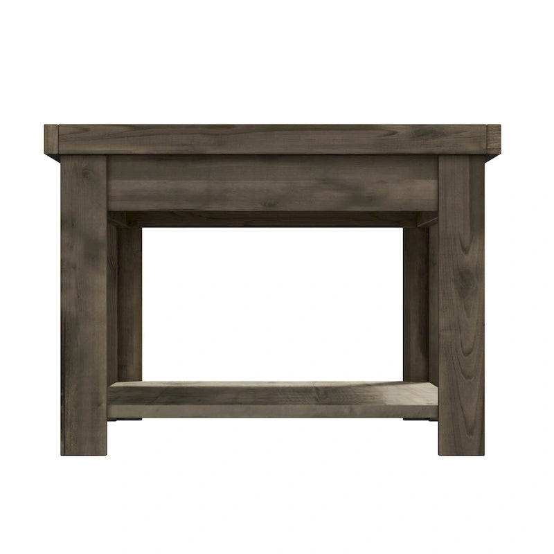 Table basse Joshua Creek de 48 pouces, aucun assemblage requis, finition bois de grange