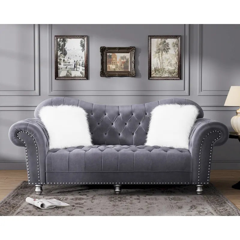 Canapé Chesterfield Américain Classique de Luxe à Dossier Capitonnage