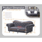 Canapé Chesterfield Américain Classique de Luxe à Dossier Capitonnage