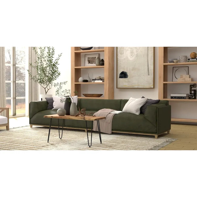 Table basse/Banc Seti Live Edge – Plateau en orme – Piètement doré