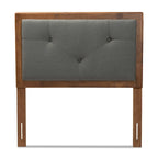 Tête de lit moderne et contemporaine en tissu et bois gris foncé