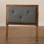 Tête de lit moderne et contemporaine en tissu et bois gris foncé