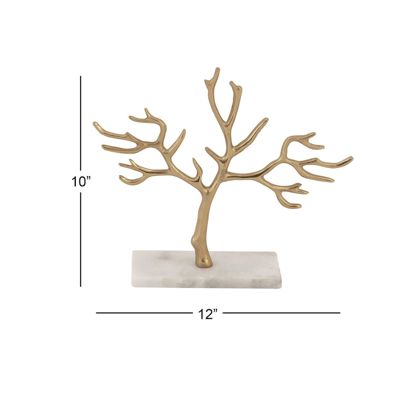 Support à bijoux en marbre avec base rectangulaire