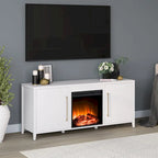 Meuble TV rectangulaire avec foyer électrique pour téléviseurs jusqu'à 65 po