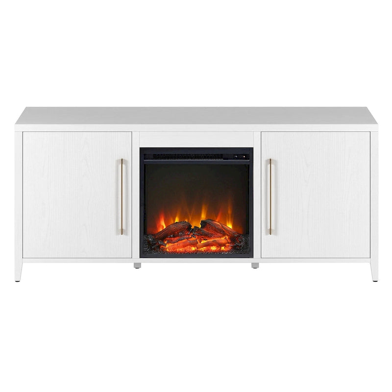 Meuble TV rectangulaire avec foyer électrique pour téléviseurs jusqu'à 65 po