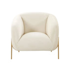 Fauteuil d'appoint en velours Kandra