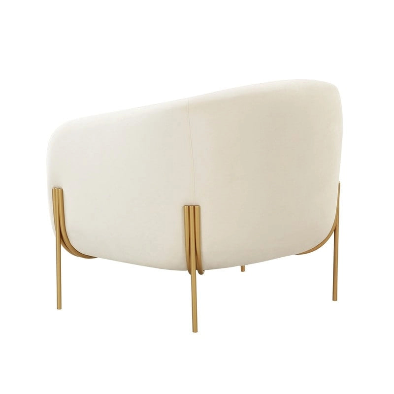 Fauteuil d'appoint en velours Kandra