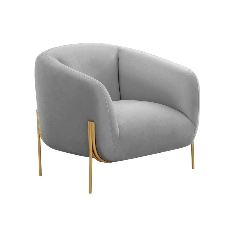 Fauteuil d'appoint en velours Kandra