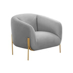 Fauteuil d'appoint en velours Kandra
