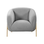 Fauteuil d'appoint en velours Kandra