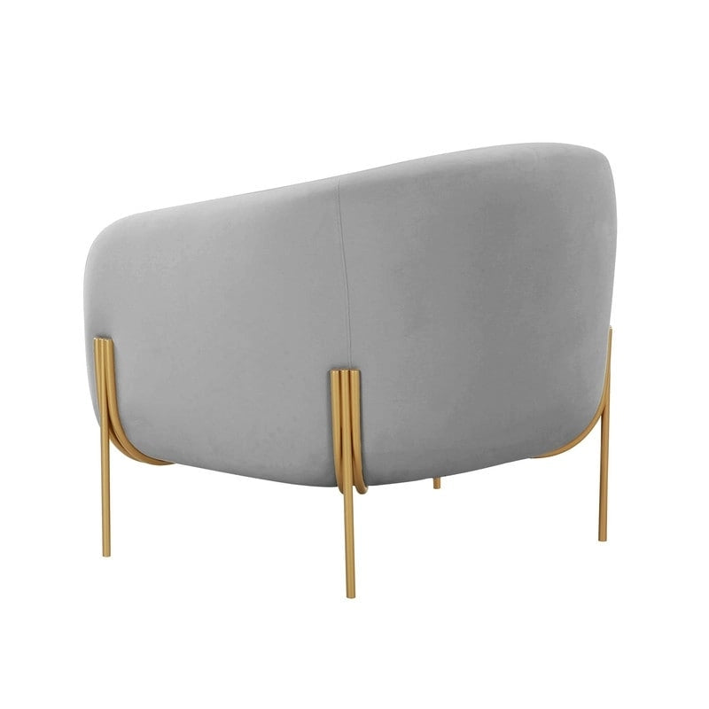 Fauteuil d'appoint en velours Kandra