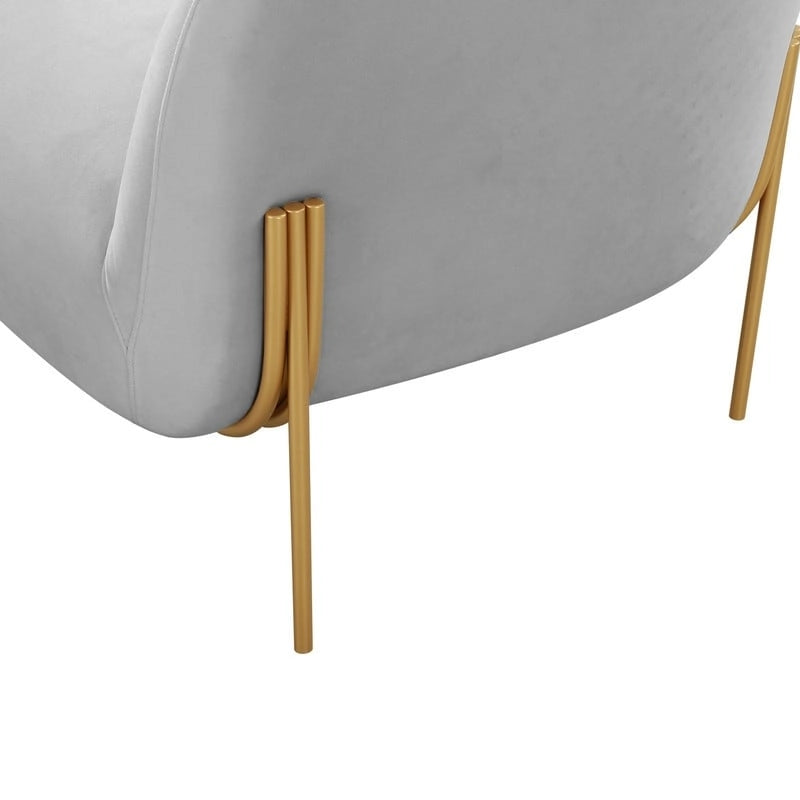 Fauteuil d'appoint en velours Kandra