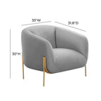 Fauteuil d'appoint en velours Kandra
