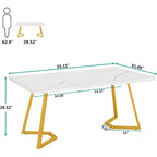 Table à manger moderne, petite table de cuisine en similicuir blanc pour la famille