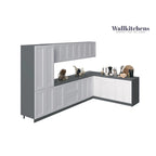 Kitchen Prestige Collection White Matte Color Base Size 11Ft Wide - 138x85