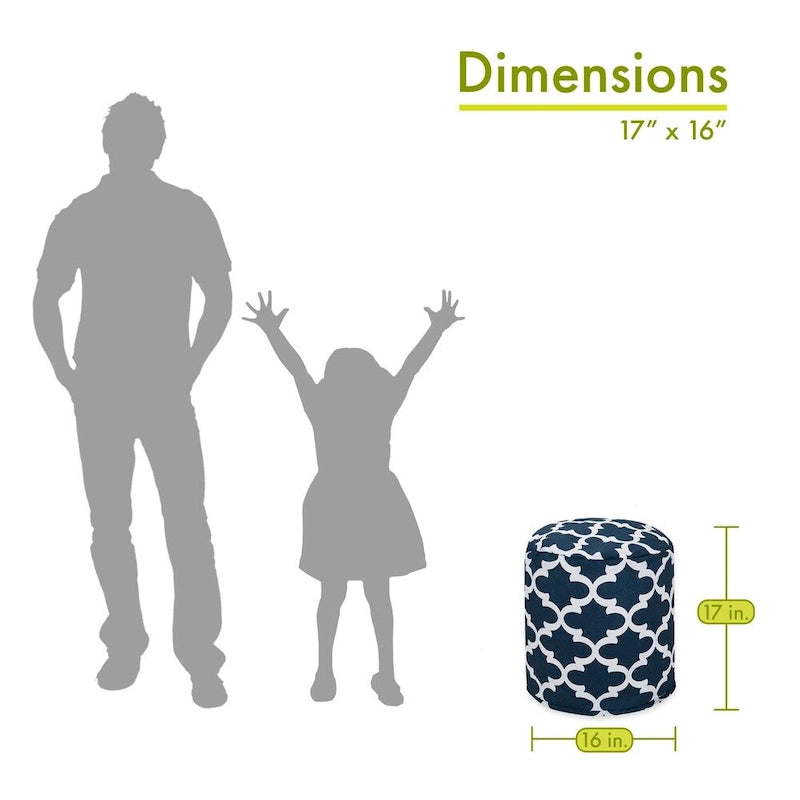 Repose-pieds / pouf Treillis intérieur/extérieur 40,6 L x 40,6 l x 43,2 H cm