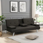 Canapé convertible moderne réglable - Canapé double inclinable en similicuir