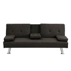 Canapé convertible moderne réglable - Canapé double inclinable en similicuir