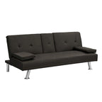 Canapé convertible moderne réglable - Canapé double inclinable en similicuir