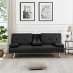 Canapé convertible moderne réglable - Canapé double inclinable en similicuir