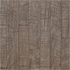 Table basse rectangulaire en bois avec piétement tréteau, marron et blanc antique